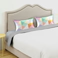 thumbnail image 3 of Yayeee Pillowcase King Size Set of 2 Satin Wrinkle Resistant Pillow Case, Abstract Geometric, 3 of 7