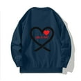 thumbnail image 3 of Generic Men's Hoodless Sweatshirt Novelty Funny Letter Printed Pullover Long Sleeve Warmth Fashion Baggy Sweater Going Out, 3 of 4