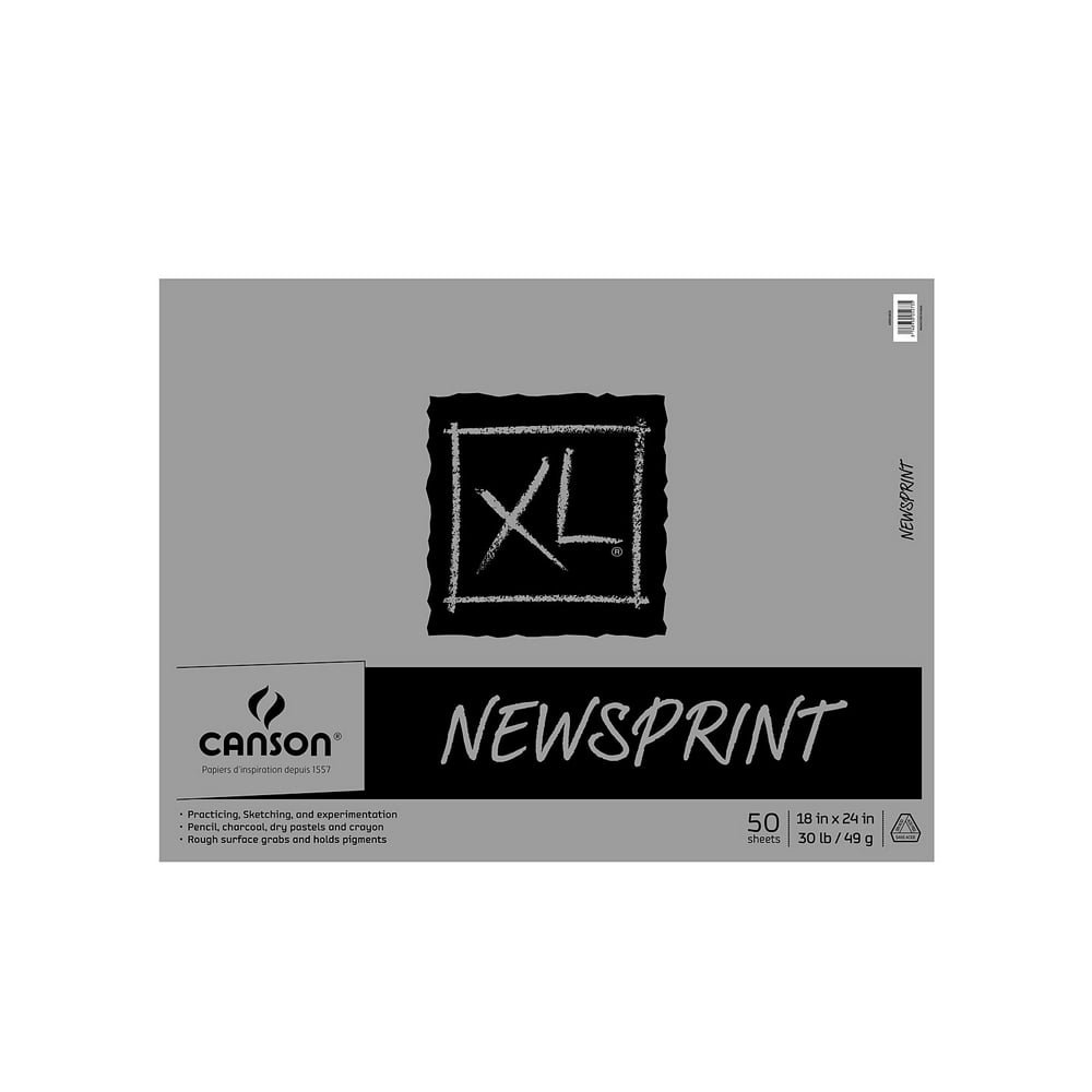 XL Newsprint Pads 18 in. x 24 in., pad of 50 (pack of 2)