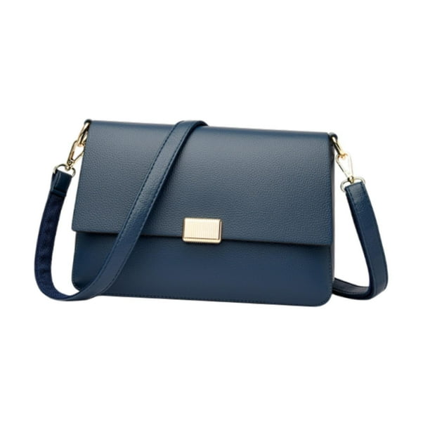 Bolso de hombro para mujer, bolso de mano, ligero, con correa ajustable, gran capacidad Azul