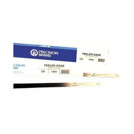 Precision Brand Precision Brand - Flat Length Steel Feeler Gauges .040 1/2''X 12'' Steel Feeler Gage Flat L: 605-19790 - .040 1/2''x 12'' steel feeler gage flat l (Set of 12)