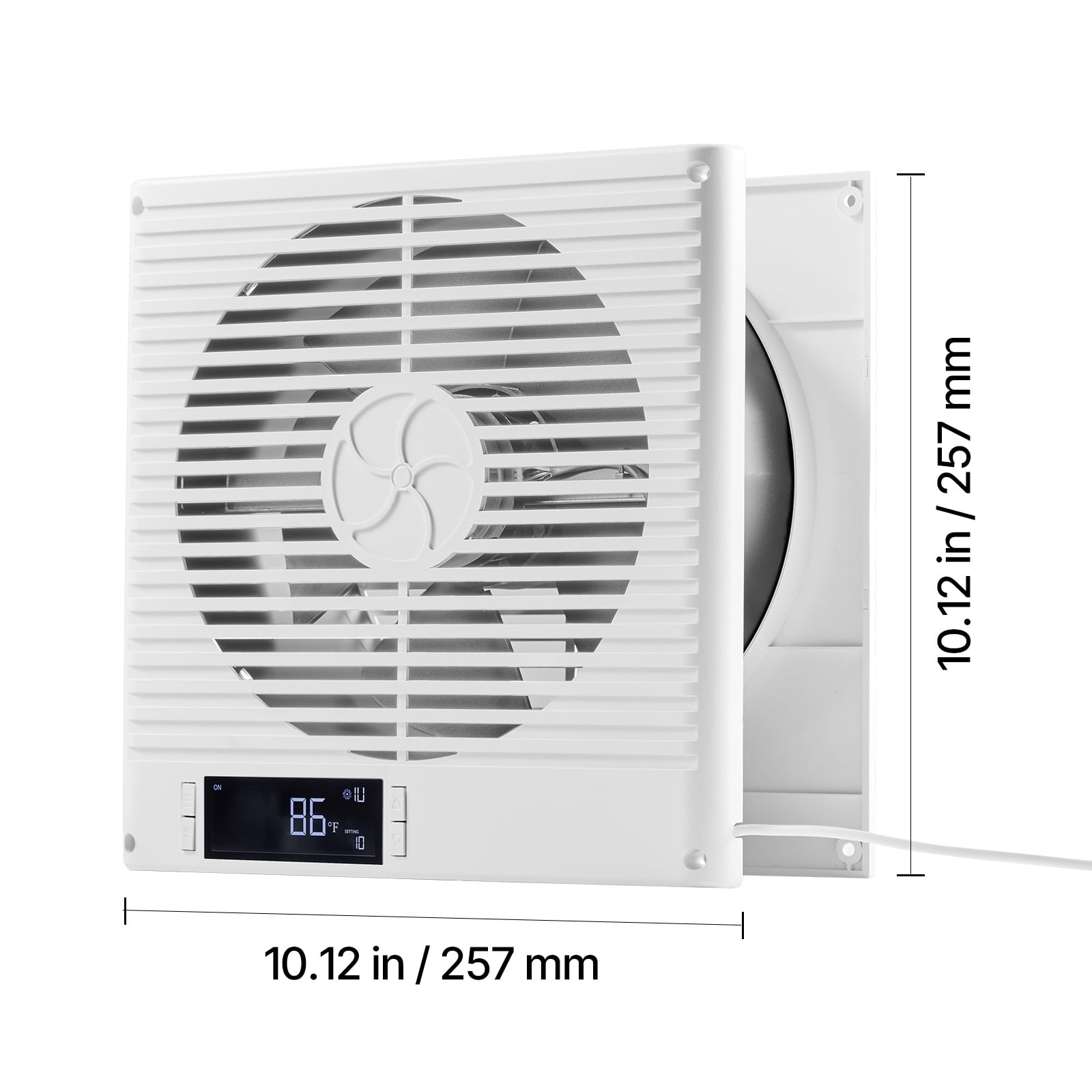 VEVOR 7.5-Inch Room to Room Fan, 2-in-1 305 CFM Through Wall Fan with Remote Control & Two-Way Airflow, 10-Speed Ventilation Quiet Vent for Kitchen, Living & Laundry Room Workshop