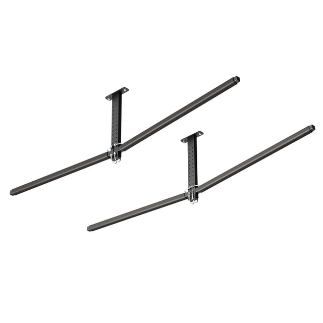 KFFKFF Kayak Storage Rack for 2 Kayaks, Holds Up to 250 lbs, Heavy Duty Adjustable Ceiling Rack for Garage Ceiling Mount, Overhead Garage Storage Hanger for Canoe, Ladder