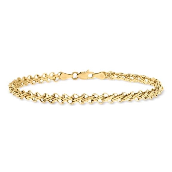 Ross-Simons 14kt Yellow Gold Double-Bar Link Bracelet, Women's, Adult