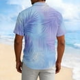thumbnail image 3 of Gamivast Mens Vacation Shirts Tropical Coconut Tree Print Aloha Shirts Turn Down Collar Lightweight Summer Shirts Button up Beach Travel Camp, 3 of 5