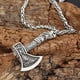 thumbnail image 4 of Ancient silver Collar con colgante de hacha de cuervo y lobo vikingo, cadena de aleación, joyería vikinga, regalos para hombres y mujeres, 4 of 5