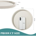 thumbnail image 3 of Silicone Bathroom Tray Round Kitchen Counter Organizer Decorative Vanity Accessories Coffee Table Decor for Perfume, Candle, Soap Dish, 10 Inch, Beige, 3 of 11