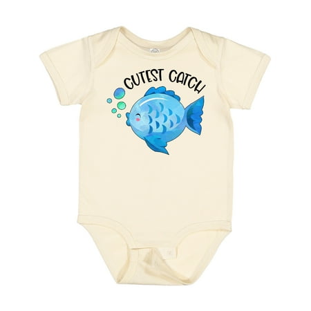 

Inktastic Cutest Catch Cute Blue Fish Gift Baby Boy or Baby Girl Bodysuit