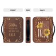 thumbnail image 4 of HELLHERO Vintage Scripture Quote PU Leather Bible Cover, Portable Multi-Functional Bible Case for Church and Travel, Protective Book Carrying Bag for Men and Women, 4 of 12