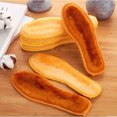 thumbnail image 3 of HEVIRGO 1 Pair Washable Insoles Deodorize Faux Wool Soft Sweat-absorbing Unisex Warm Shoe Pad for Winter, 3 of 10