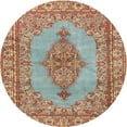 thumbnail image 1 of Ahgly Company Indoor Round Traditional Sage Green Persian Area Rugs, 4' Round, 1 of 6