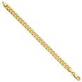 thumbnail image 2 of Primal Gold 14 Karat Yellow Gold 8.5mm Flat Beveled Curb Chain Bracelet, 2 of 11