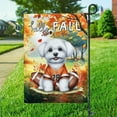 thumbnail image 3 of Hello Fall Maltese Football Welcome Autumn with Leaves Pumpkins Garden Flag 12x18in Double Sided Maltese Dog Lover Gifts Idea Outdoor Decor - 00012, 3 of 5
