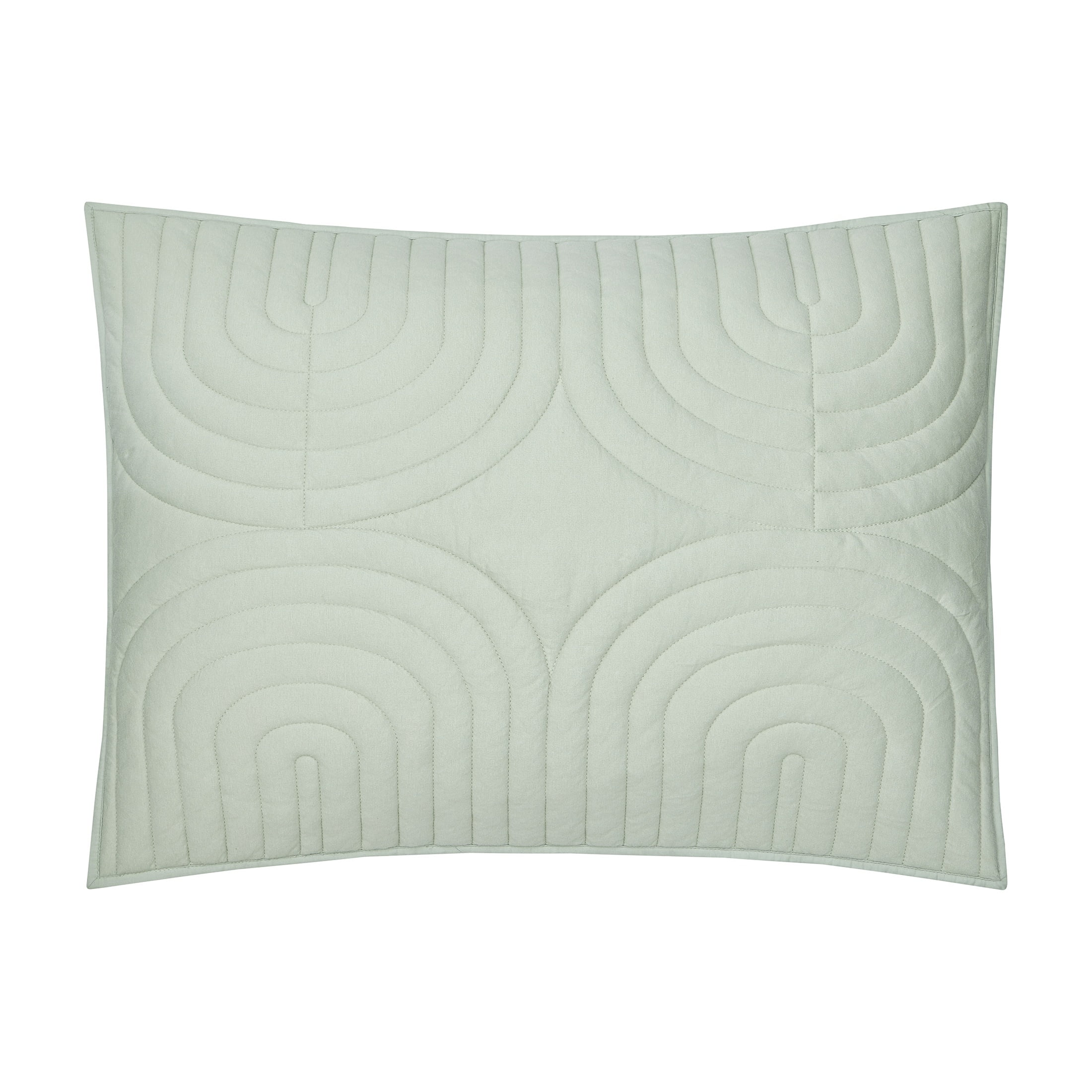 Beautiful by Drew Barrymore Geo Jersey Quilt, Green Sage, Full/Queen, Adult/Teen