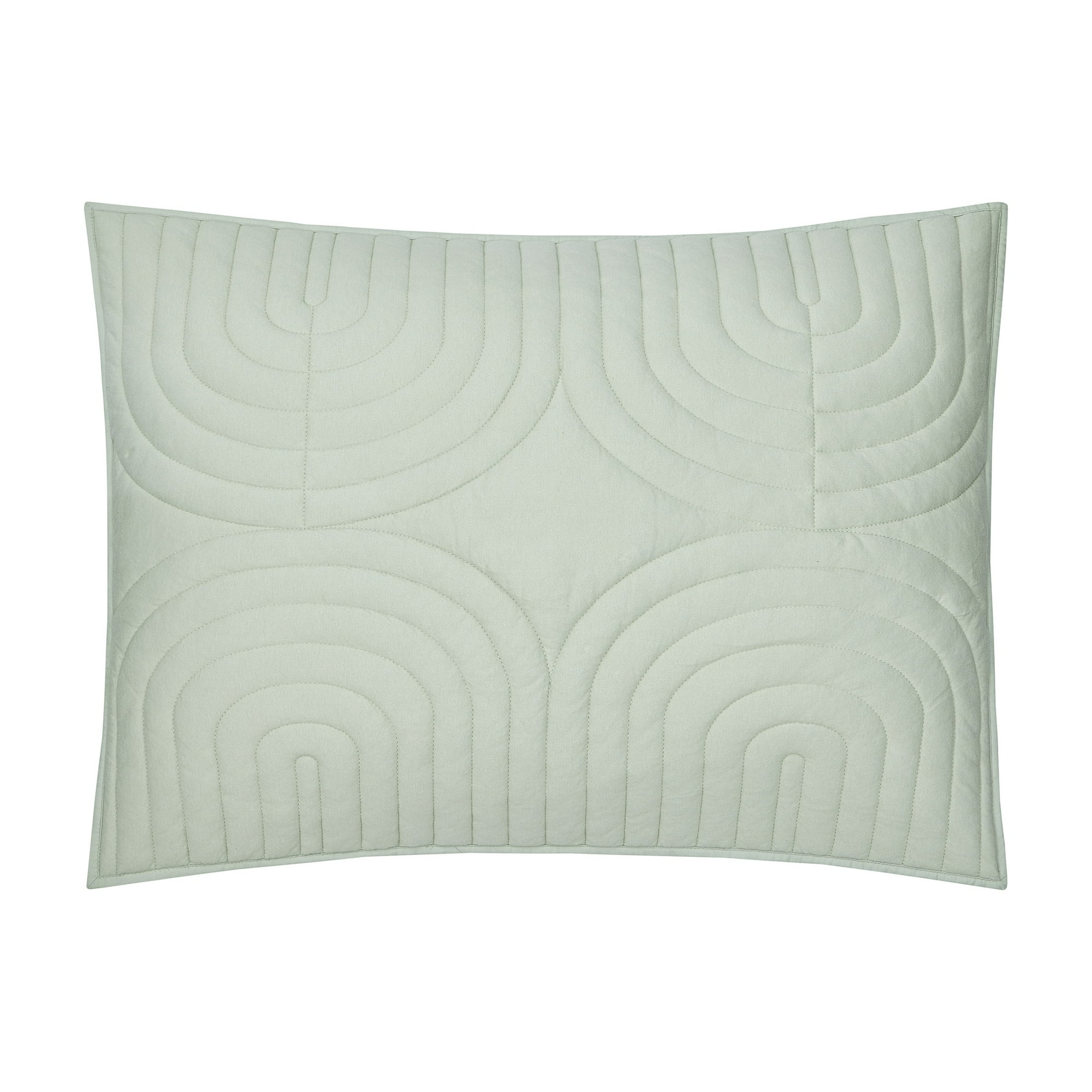 Beautiful by Drew Barrymore Geo Jersey Quilt, Green Sage, King, Adult/Teen