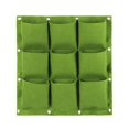 thumbnail image 1 of Inteprter Bolsas de plantación para colgar en la pared, maceta Vertical de jardín, bolsa de cultivo de flores de bolsillo, 9 bolsillos para plantas de Jardín y Patio Verde Inteprter HA025549-02, 1 of 6