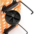 thumbnail image 4 of Carrito de compras plegable, tela Oxford naranja con ruedas para un transporte sin esfuerzo, correa de mano ancha para agarre y control, cremallera inferior para acceso con ruedas, adecuado para, 4 of 8