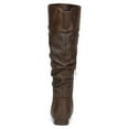 thumbnail image 4 of Dream Pairs Womens Wide Calf Faux Fur Slouchy Low Heel Side Zip Knee High Boots Blvd-W Wide/Calf/Brown Size 7, 4 of 6
