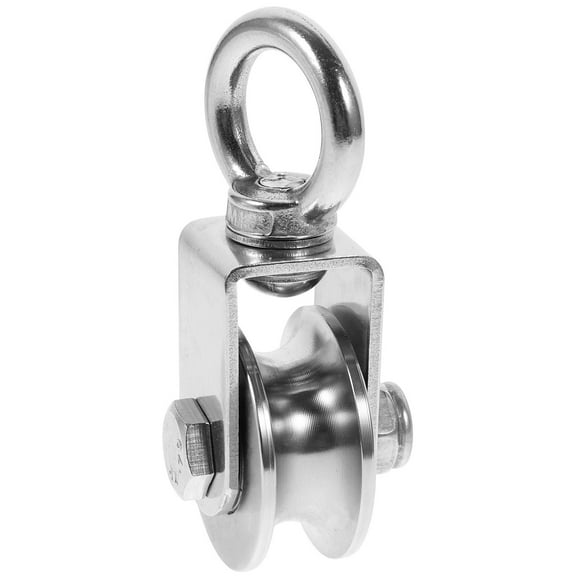 UNOMOR 360 Degree Rotation Swivel Pulley 201 Stainless Steel 1Pack For Professionals