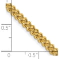 thumbnail image 5 of 14K Yellow Gold 3mm Semi-Solid Franco Chain (24 X 3) Made In South Africa bc135-24, 5 of 5