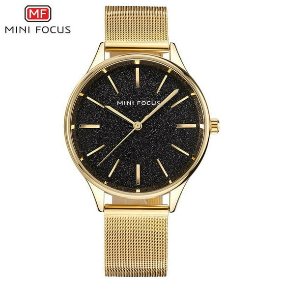 MINI FOCUS Luxury Brand Fashion Ladies Watch For Women Reloj Mujer Montre Femme Relogio Feminino Quartz Wristwatches Mesh Steel