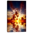 thumbnail image 2 of Caribbean Sunset with Beautiful Sky - Large Seashore Canvas Wall Art, 2 of 4