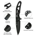 thumbnail image 5 of Dispatch 3.94” 8Cr Folding Pocket Knife with Clip for Everyday Carry, Plain Edge Blade with Black Titanium Coating, Gifts for Men, 5 of 7
