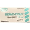 G&W Bisac-Evac Bisacodyl USP Suppositories Laxative, 10 mg, 12 Count