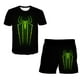 thumbnail image 1 of Marvel Superheroes Iron man Printed T-shirts + Shorts 2 Pcs Sets Children Clothing Sets Baby Boys Top Shorts Suit Girls T-shirt6T Gong Bohan LED, 1 of 2