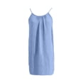 thumbnail image 6 of BOOMNY Women's Backless Cami Dress Spaghetti Strap Lounge House Midi Linen Dresses Flowy Beach Summer Maxi Sundress, 6 of 9