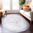 thumbnail image 6 of World Rug Gallery Medallion Boho Machine Washable 5'x8' Oval Blue Area Rug, 6 of 8