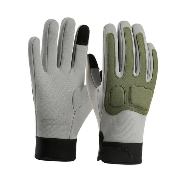 Guantes de moto con protección táctil y resistentes al viento para hombre y mujer. Guantes de ciclismo. Verde claro