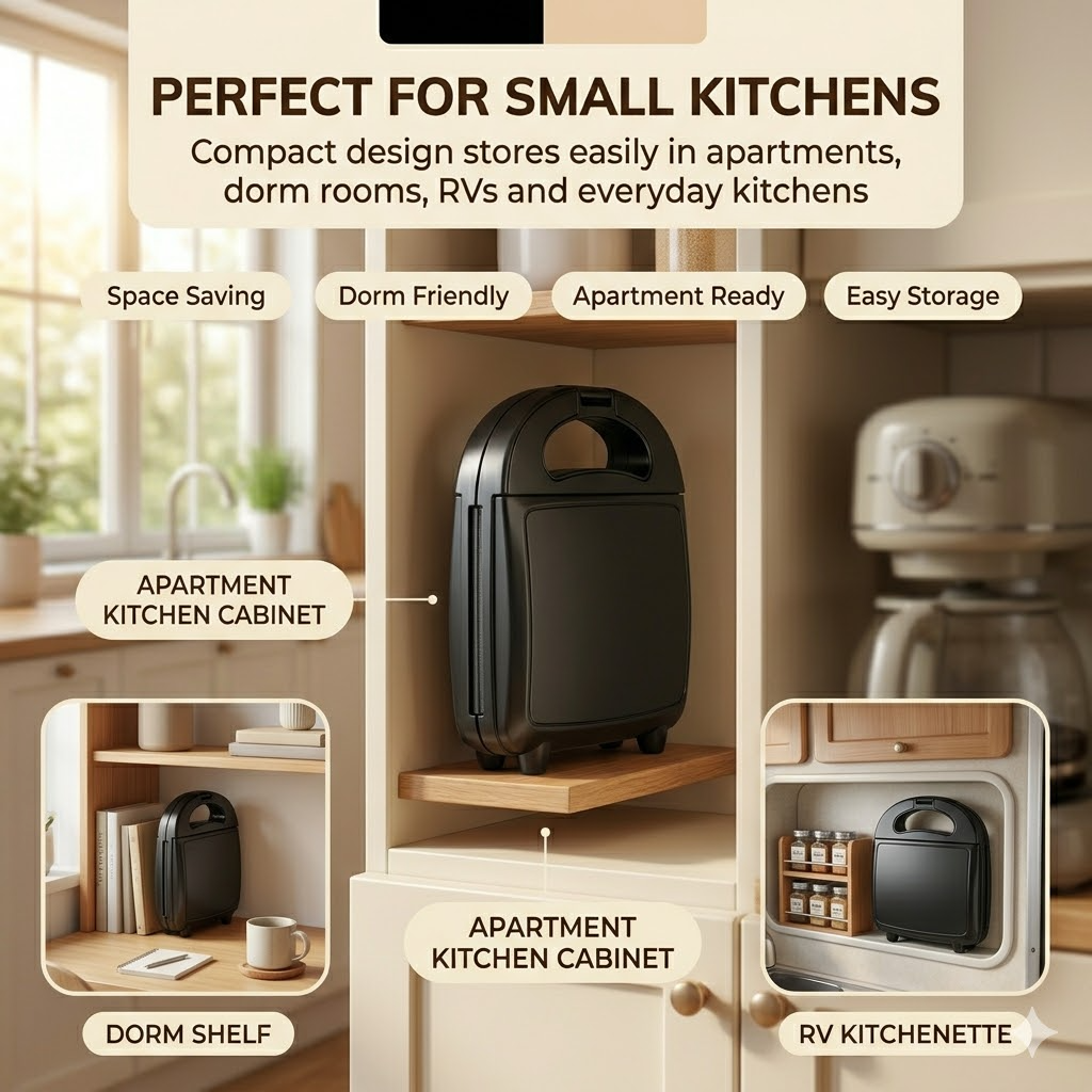 Camkey Sandwich & Waffle Maker, 2-in-1, Nonstick Plates photo 5