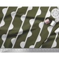 thumbnail image 3 of Soimoi Green Japan Crepe Satin Fabric Vertical Stripe Decor Fabric Printed Yard 42 Inch Wide, 3 of 3