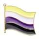 thumbnail image 3 of Broche con insignia de bandera LGBT arcoíris Gay lesbiana transgénero pines de orgullo () morado y negro, 3 of 4