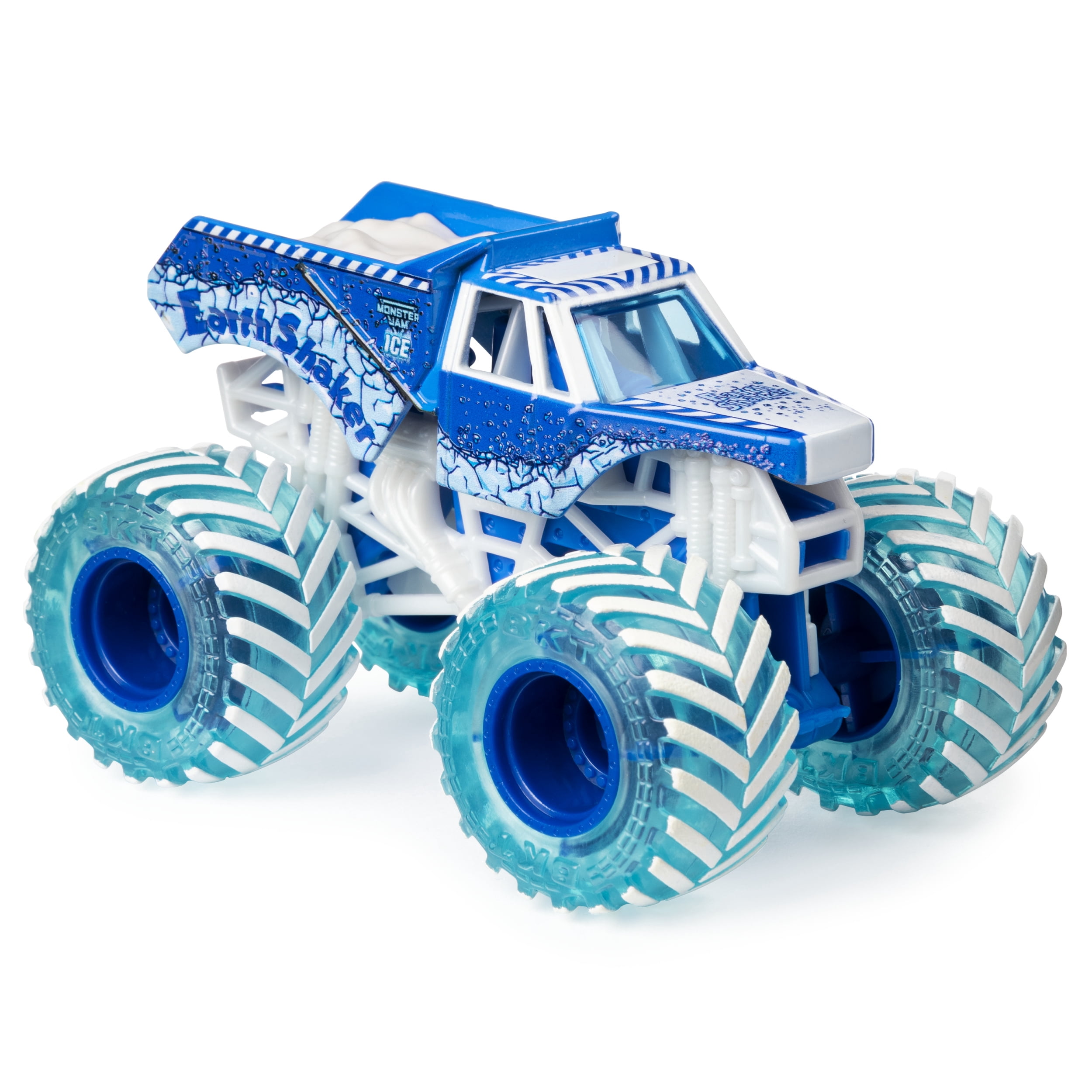 Monster Jam, Fire & Ice Earth Shaker Monster Truck, Die-Cast Vehicle, Walmart Exclusive, 1:64 Scale