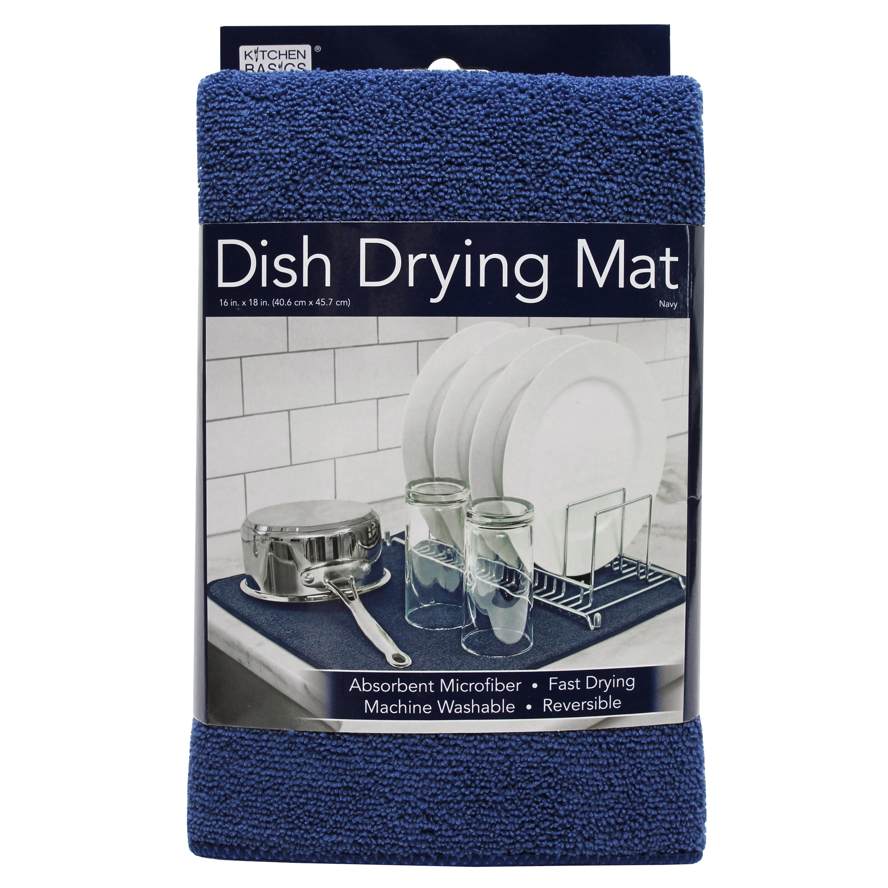 Kitcheniva Reversible Ultra Absorbent Microfiber Dish Drying Mat 2 Pcs -  Gray, 2 Pcs Gray - Fry's Food Stores