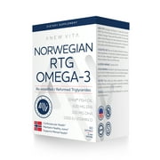 Norwegian rTG Omega-3 | EPA DHA Omega-3 Fatty Acid Supplement | 60 Softgels