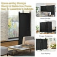 thumbnail image 6 of Costway 4-Panel 5.6ft Room Divider Folding Fabric Privacy Screen w/Steel Frame Black, 6 of 10