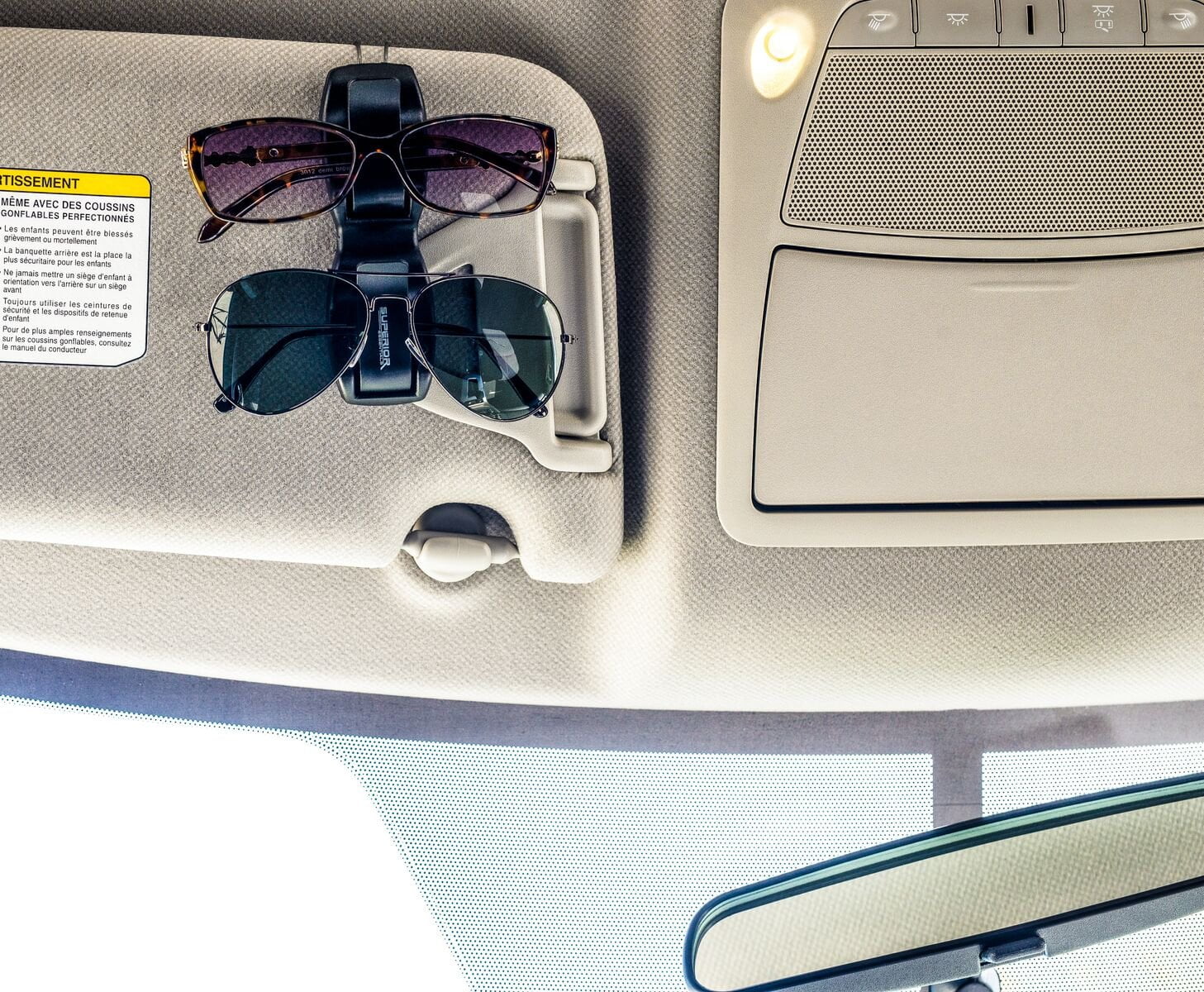 Sunny Sleeve Car Visor Sunglasses Holder – Holds 2 Pairs, One-Hand Use, No-Scratch & Universal Fit (Black)