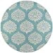 thumbnail image 3 of Momeni Veranda 9' X 9' Round Contemporary Hand Hooked Rug in Blue, 3 of 4