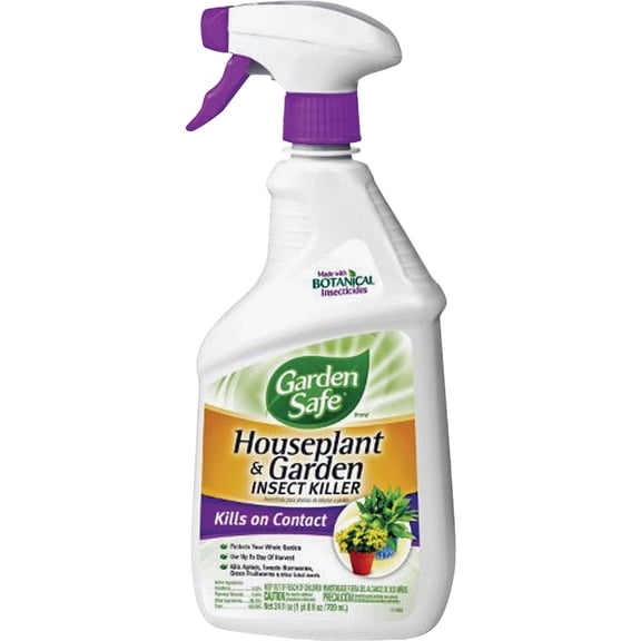 Garden Safe Houseplant & Garden Insect Killer Spray - Indoor/Outdoor Use - 24 oz