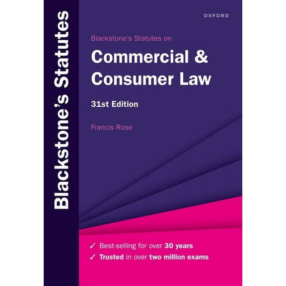 Blackstone's Statute Blackstone's Statutes on Commercial & Consumer Law, (Paperback)