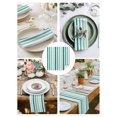 thumbnail image 3 of Green Stripe Cloth Napkins Set of 6 Reusable Dinner Napkins, Gradient Geometric White Vertical Striped Cocktail Napkin Washable Table Napkins for Wedding/Holiday Party/Baby Shower 20"x20", 3 of 7