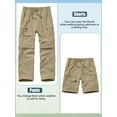 thumbnail image 4 of liyiyiyia Boys Convertible Pants Kids Elastic Waist Cargo Trouser UPF 50 Outdoor Quick Dry Hiking Pant Lightweight Casual Pants, 4 of 8