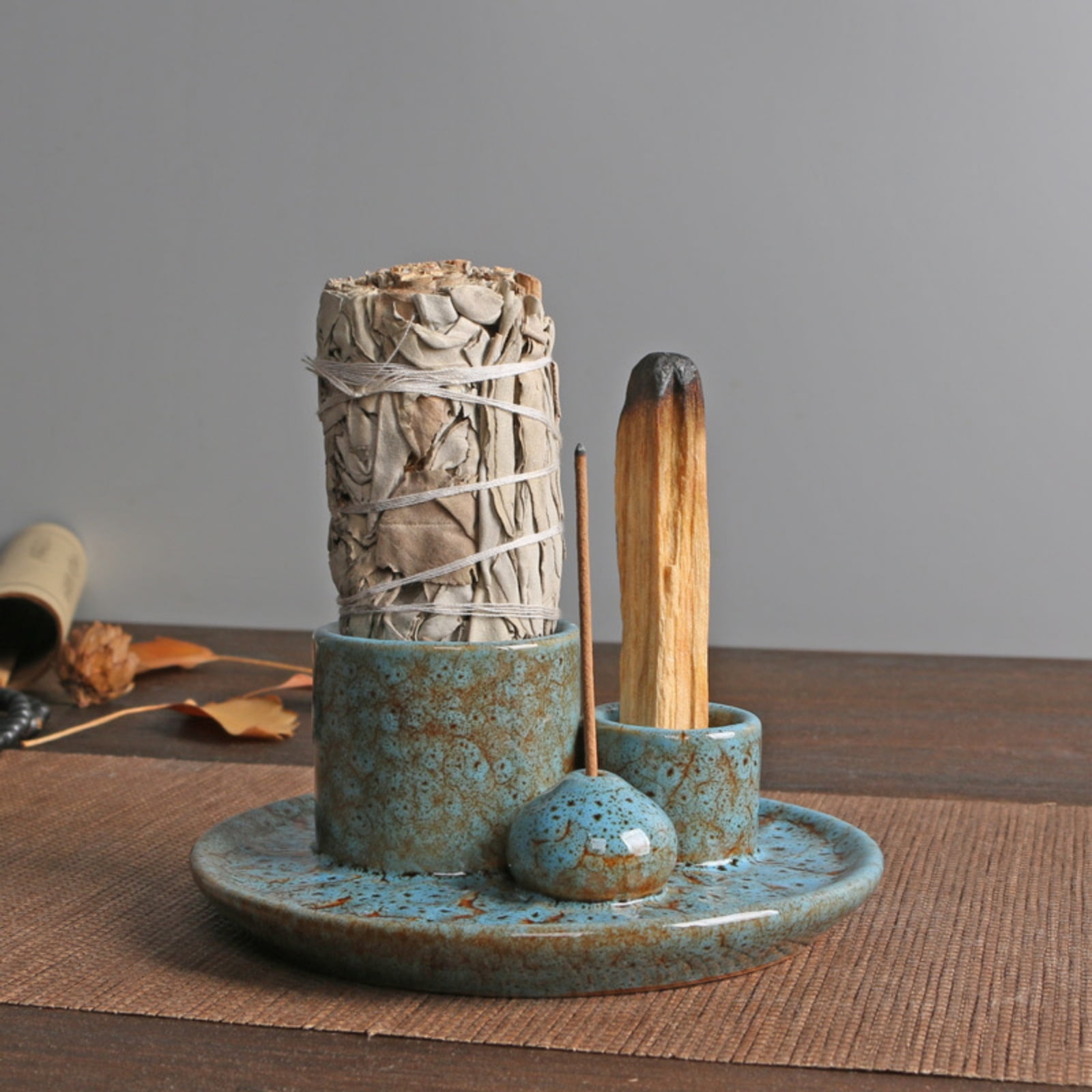 Ceramics Incenses Sages Burners Tray Holders with Multifunctional Design for Meditations Room and Home Decors