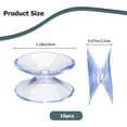 thumbnail image 2 of 10 Pack Small Suction Cups 30Mm Double Sided Suction Cups Hooks Clear Plastic Sucker Pads PVC Glass Table Bumpers Strong Adhesive Sucker Holders for Window Glass Christmas Lights diy making, 2 of 9