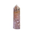 thumbnail image 2 of Cheers.US Rose Quartz Healing Crystal Wand Pointed & Faceted Prism Bar Healing Crystal Wand Natural Clear Crystal Tower Points Fluorite Stone for Reiki Chakra Meditation Therapy Decor, 2 of 7