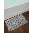 thumbnail image 2 of Grunge Bath Mat, Monochrome Abstract Leaf Modern Art Inspiration Nature Growth Theme Striped, Plush Bathroom Decor Mat with Non Slip Backing, 29.5" X 17.5", Black White, by Ambesonne, 2 of 2