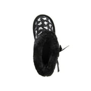 Muk Luks 0015021001-2 Girls Madison Butterfly Boots, Black & Butterfly - Size 2